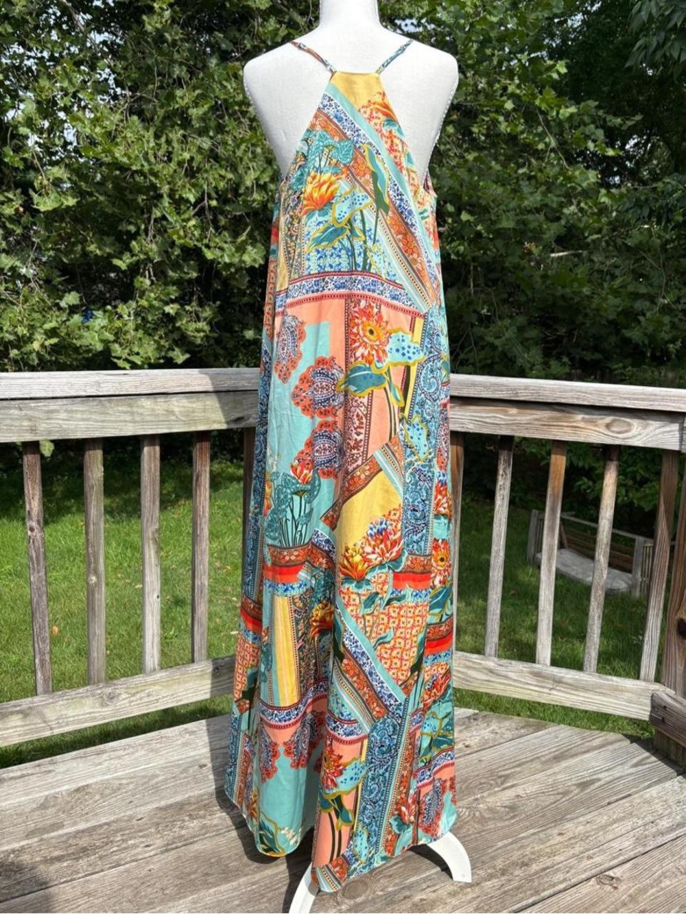 Floral satin maxi dress Laundry by Shelli Segal - Picture 3 of 7